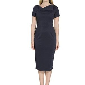 Marycrafts Short Sleeve Pencil Midi